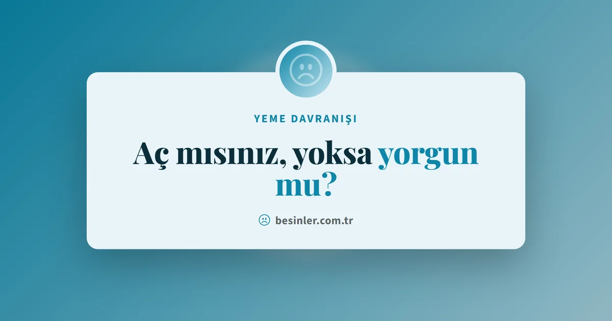 Duygusal Açlık Nedir? Gerçek Açlıktan Nasıl Ayırt Edilir?